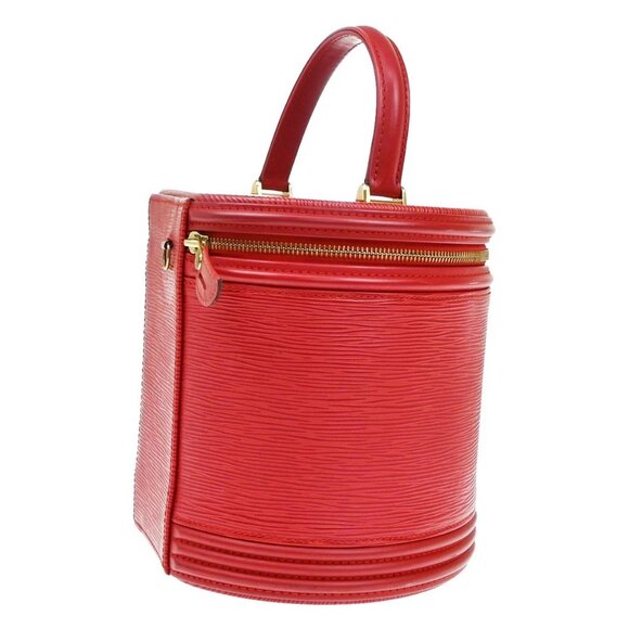 LOUIS VUITTON LV Logo Cannes Hand Vanity Bag Epi Leather Red M48037 80YH398 - Picture 4 of 16